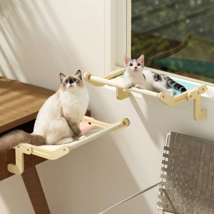 Mewoofun Pet Cat Window Perch 4 Color Wooden Assembly Hanging Bed Cotton Canvas Easy Washable Multi-Ply Plywood New Dropshipping