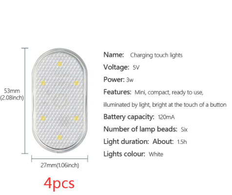 Touch Sensor Lamp Free Of Wiring, Free To Stick On-board Atmosphere Lighting