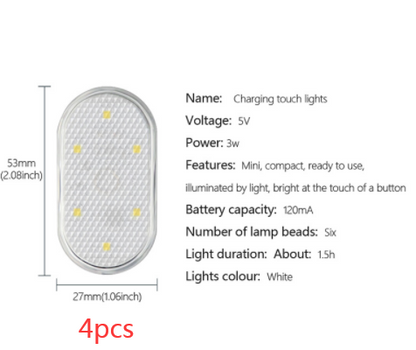 Touch Sensor Lamp Free Of Wiring, Free To Stick On-board Atmosphere Lighting