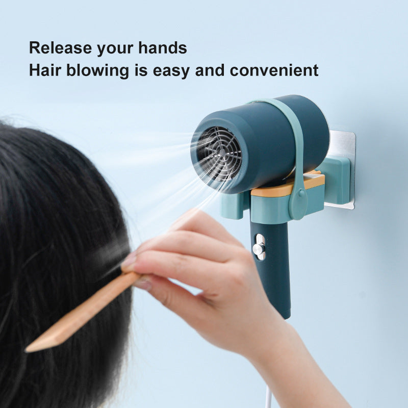 Hair Dryer Rack Toilet Wall-mounted Punch-free Woundable Multifunctional Blower Rack Bathroom Toilet Tools