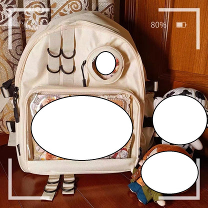 Junior High School Student Large Capacity Canvas Casual Backpack