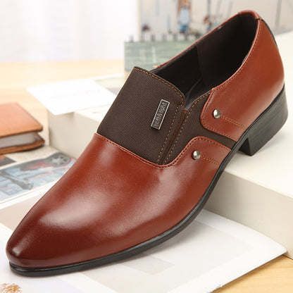 Mens Fashion Casual Pointed Toe Leather Shoes