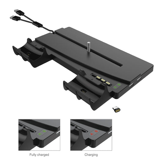 PS5 host multi-function charger stand, host stand stand with bluetooth handle charger charger