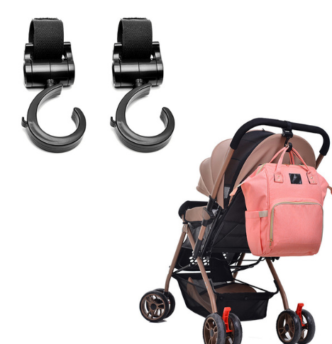 2pcs   Lot Baby Stroller Accessories 360 Basket Stroller Hook Multifunctional Baby Stroller Hooks Accessories Useful Hanger Hooks