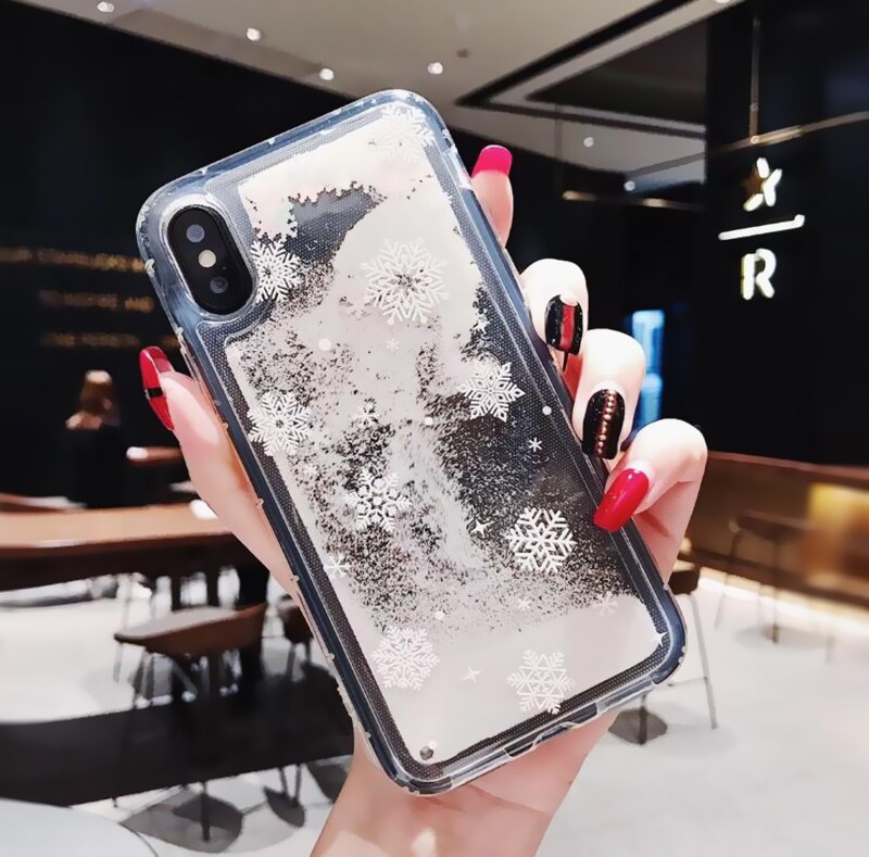 Compatible with Apple , Snowflakes Sands Mobile Shell Christmas