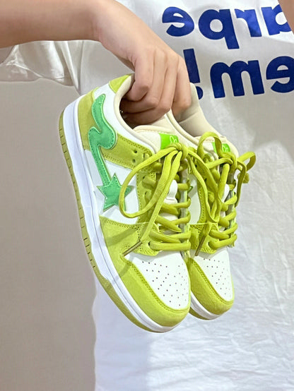 Apple Green Retro Casual Sneakers Men's Platform Sneaker