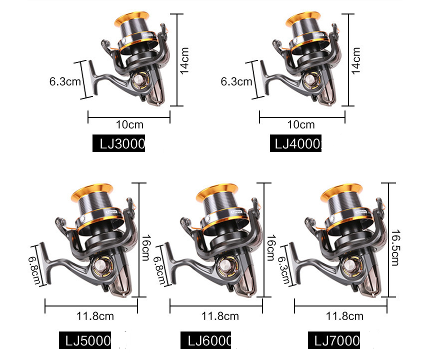 9000 type long-distance caster fishing reel spinning wheel