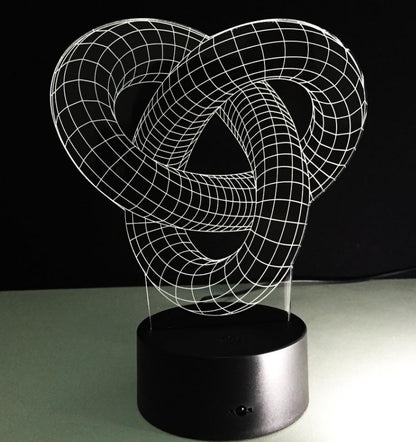 Knot 2 - 3D Optical Illusion LED Lamp Hologram