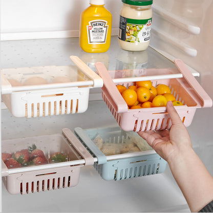 Refrigerator Storage Basket Stretchable Multifunction Kitchen Refrigerator Storage Box