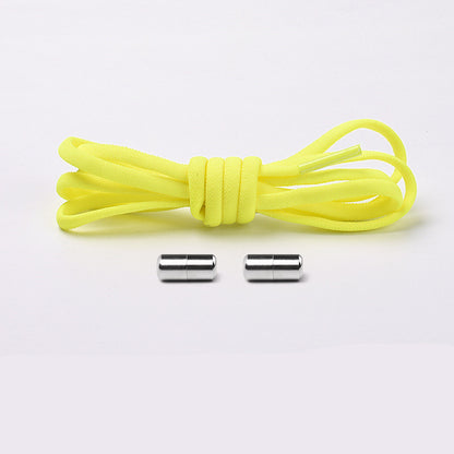 Elastic No Tie Shoelaces Semicircle Shoe Laces For Kids And Adult Sneakers Quick Lazy Metal Lock Laces Shoe Strings