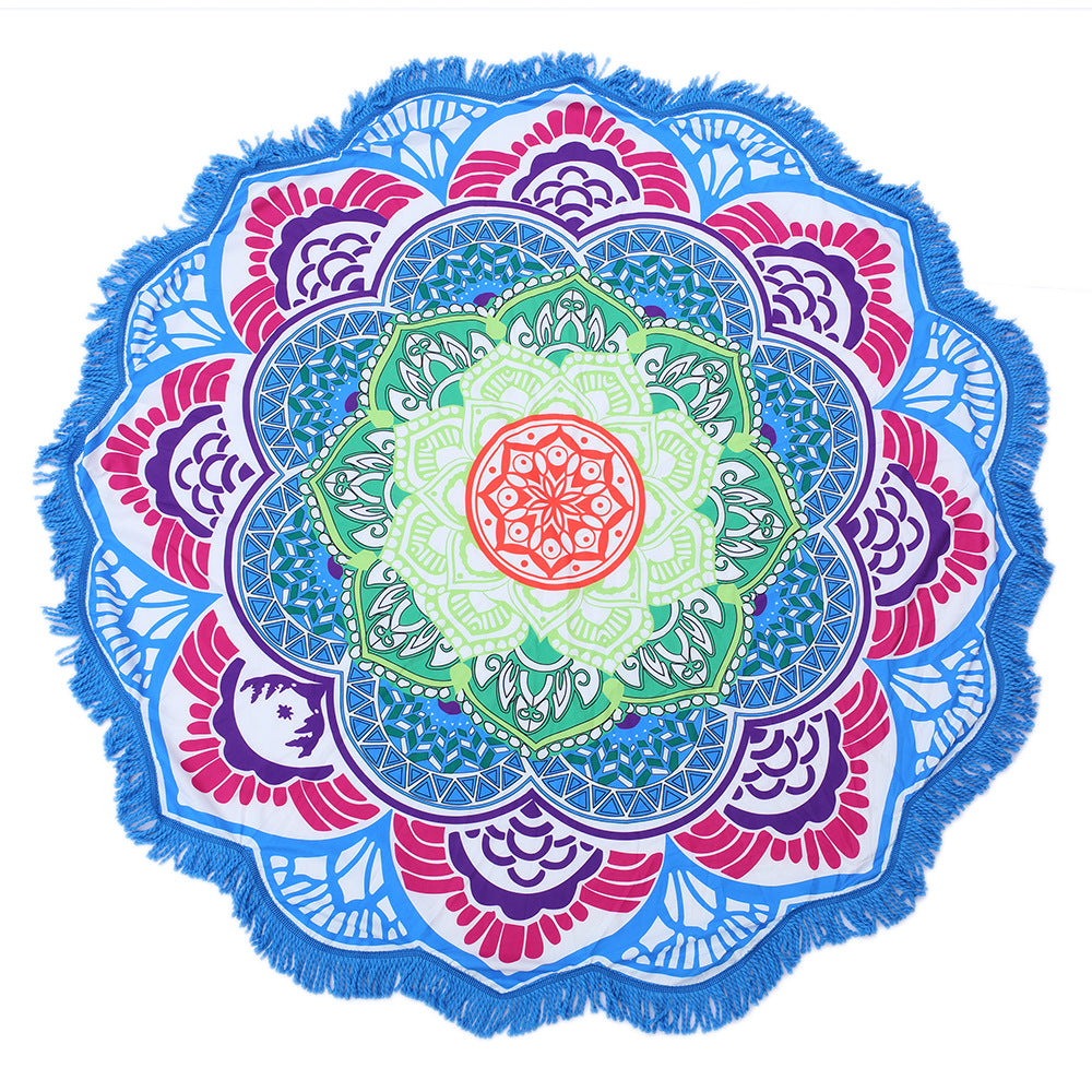 Round Printed Bath Towel Beach Towel Yoga Mat