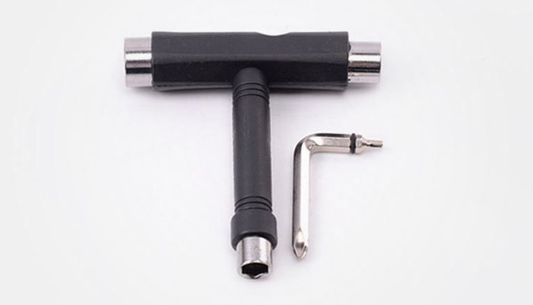 Skateboard tool wrench T-wrench