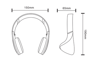 Wireless sports bluetooth headset headset folding