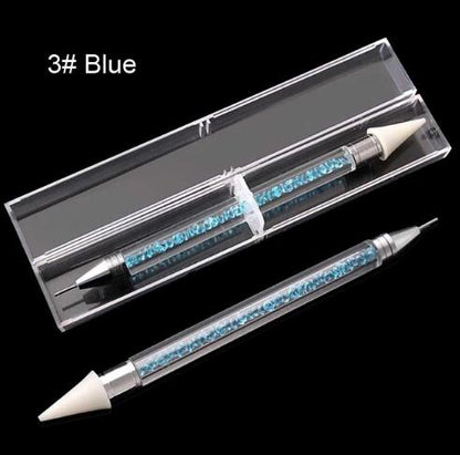 Dual-ended Nail Dotting Pen Diamond Painting Pen Crystal Beads Handle Rhinestone Studs Picker Wax Pencil Manicure