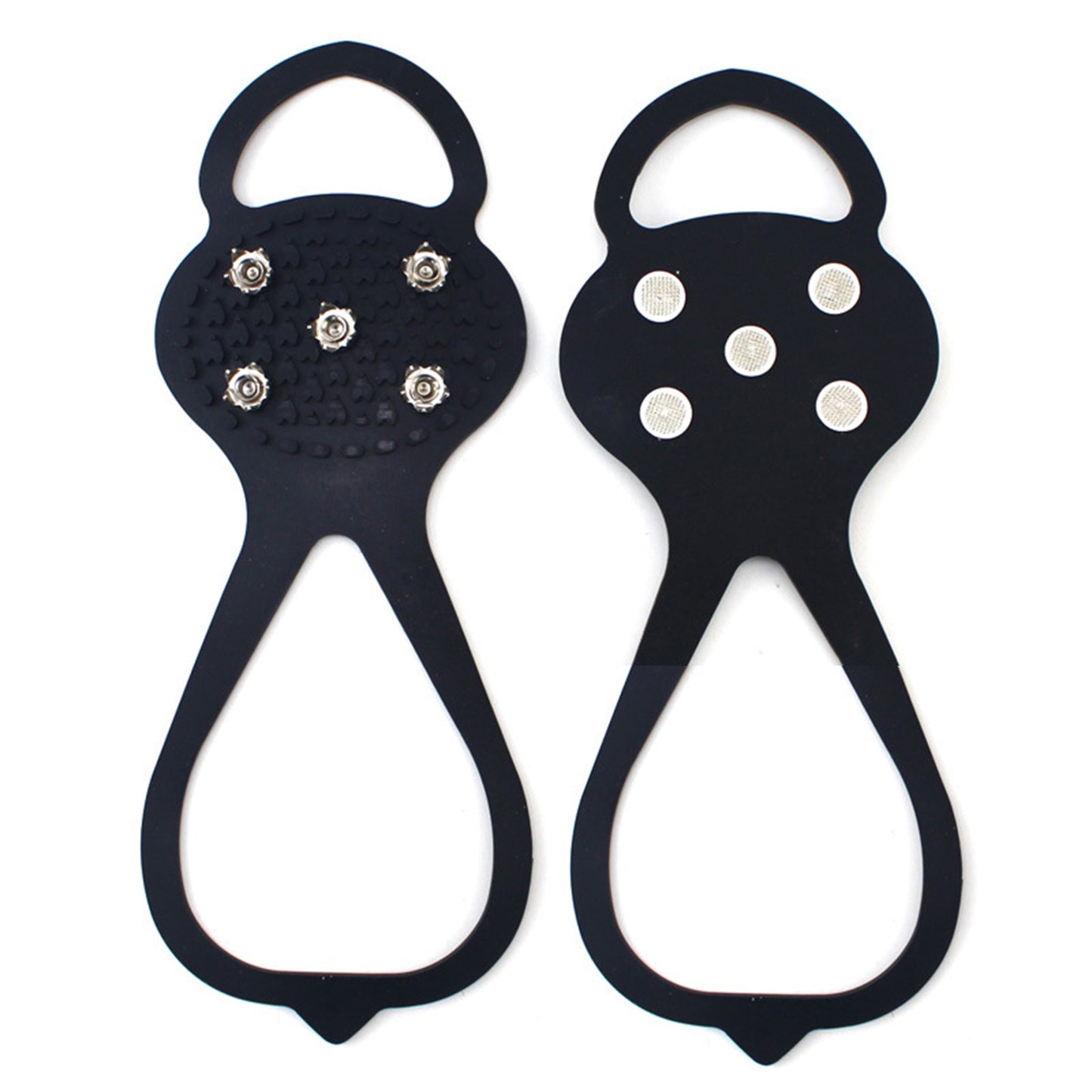 Unisex Men 5 Teeth Ice Gripper For Shoes Crampons Ice Gripper Spike Grips Cleats For Snow Studs Non-Slip Climbing Hiking Covers