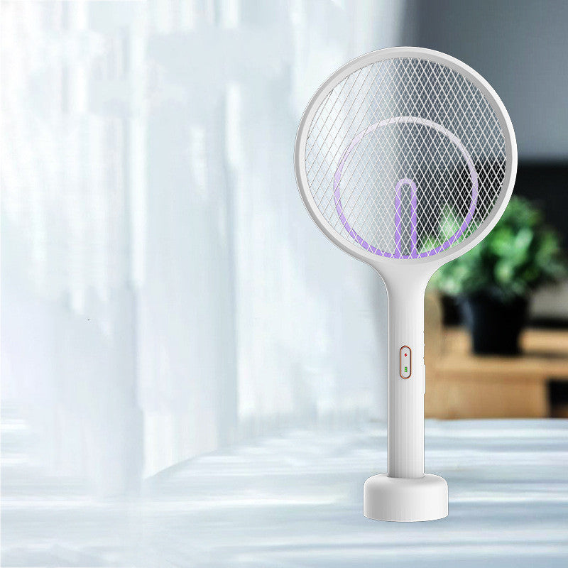 Rechargeable Stand Mosquito Killer Lamp 2 In 1 Electric Shock Killer Mosquito Swatter