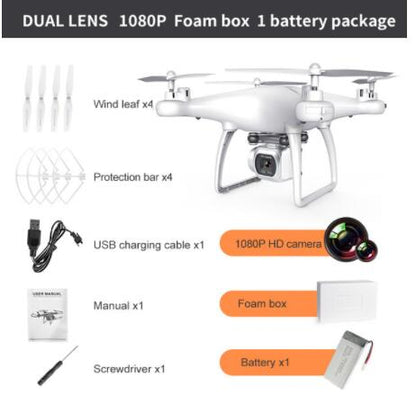 Cross-Border Drone Remote Control Aircraft HD 4k Dual Lens Camera Long Endurance Helicopter Model Fixed Altitude Aircraft