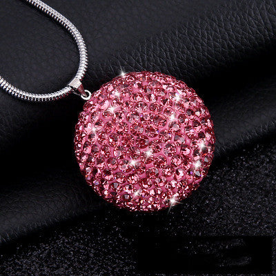 Car Pendant With Diamond Crystal Ball Car Interior Decoration