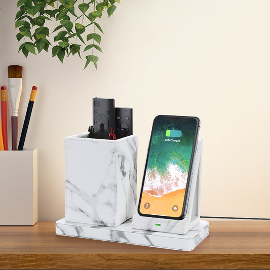 Vertical Leather Wireless Charger