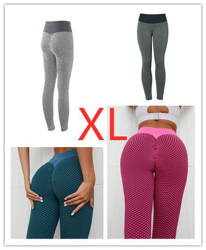 Plaid Leggings Fitness Yoga Pants Women's Seamless High Waist Leggings Breathable Gym