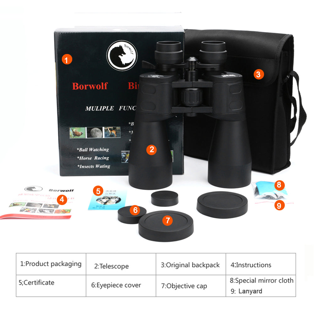 High-powered High-definition Binocular Low Light Night Vision Telescope Zoom Telescope