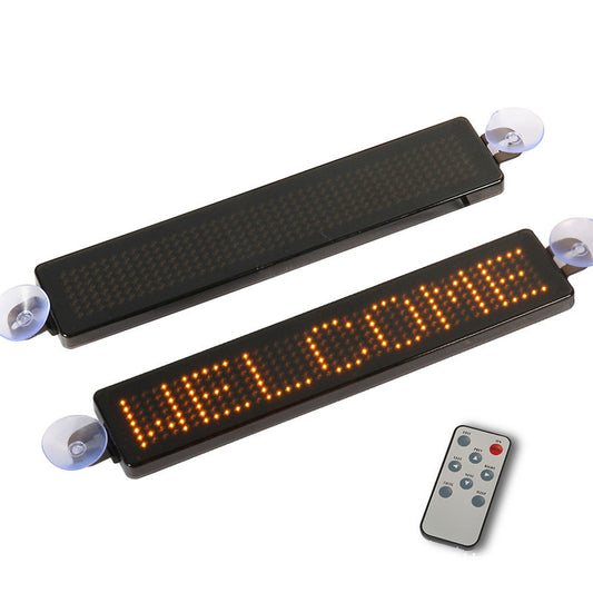 Z741 English Led Car Screen Remote Control Car Rear Window Advertising Playback Led Car Screen