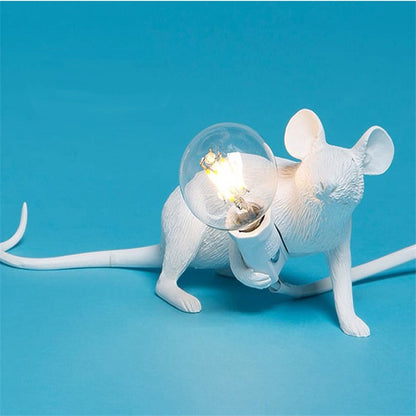 Nordic Creative Mini Animal Mouse Lamp Living Room Dining Room Bedroom Clothing Store Personalized Eye Protection Gift Resin Table Lamp