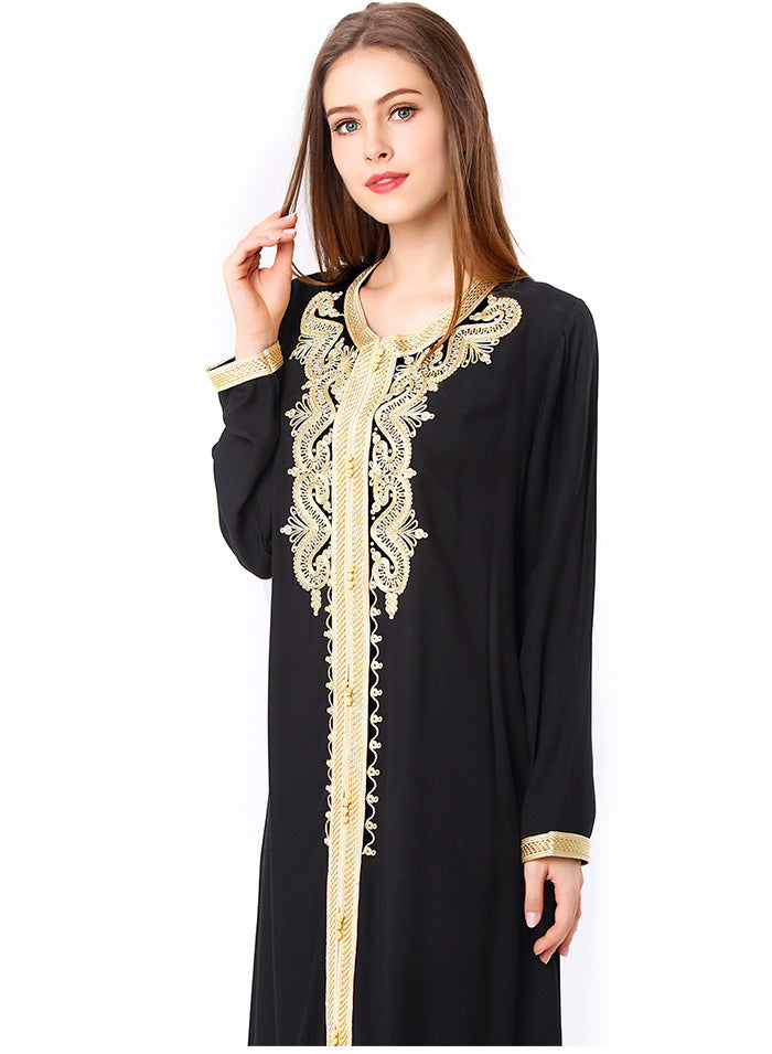 Muslim Embroidered Lace Dress Dress