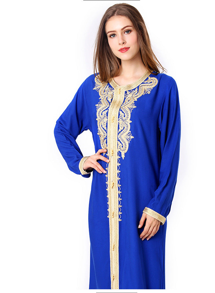 Muslim Embroidered Lace Dress Dress