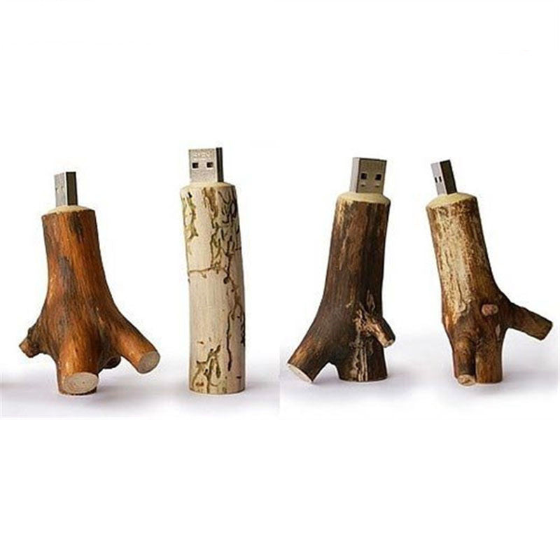 Jaster - Usb Stick 4Gb, 8Gb, 16Gb, 32Gb, 64Gb, Natural Wood Model, Tree Branch, Novelty