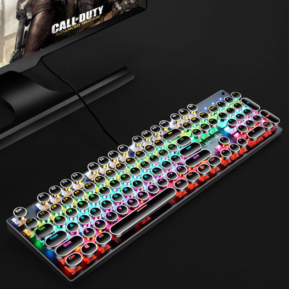 Luminous Punk Keyboard USB Wired Computer Gaming Keyboard