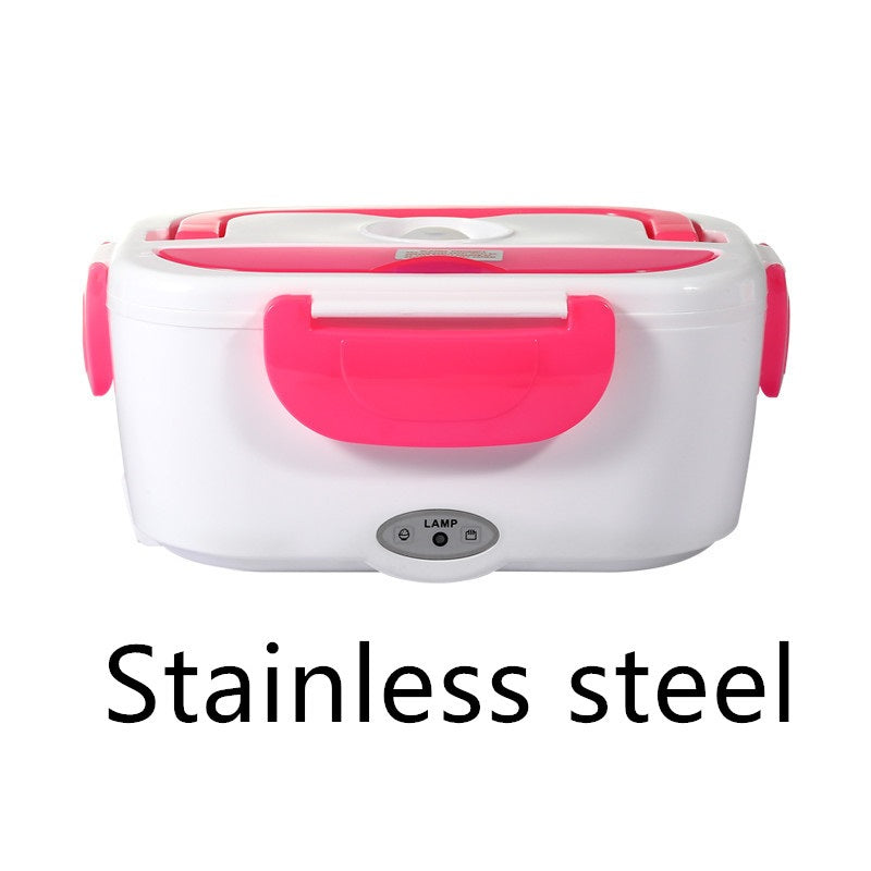 Kitchen Electric Heated Lunch Box Stainless Steel School Car Picnic Food Heating Heater Food Warmer Container