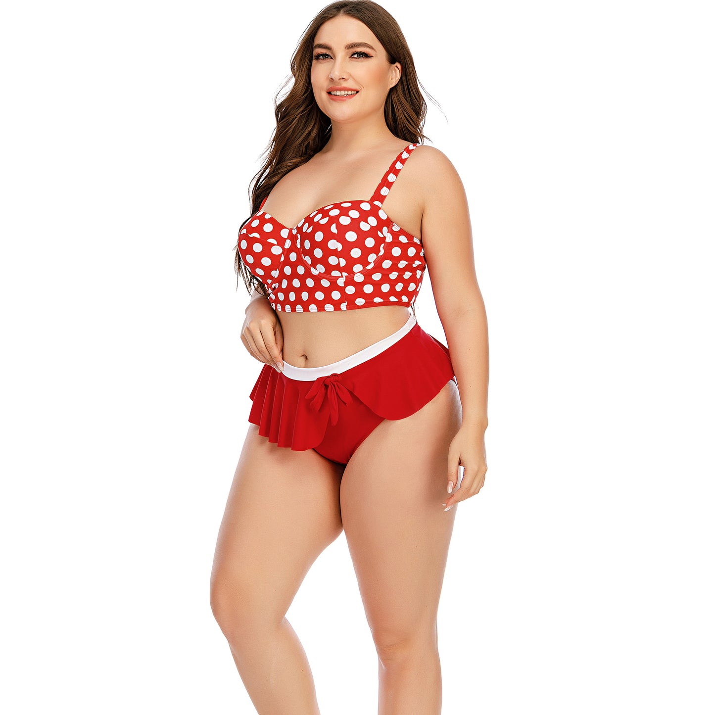 Large Plus Size Swimwear Female Push Up Bikini With Wave Women Bikini Set Two Pieces Swimsuit Bathing Suit Swim Beach Dress