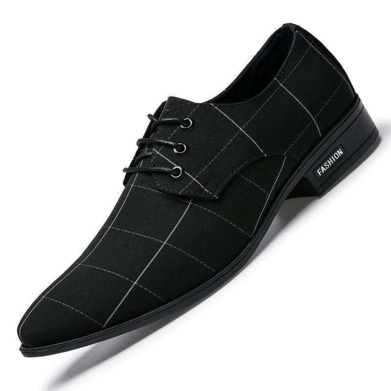 Mens Shoes Men Dress Shoes Leather Breathable Leisure Business Canvas Formal Shoes