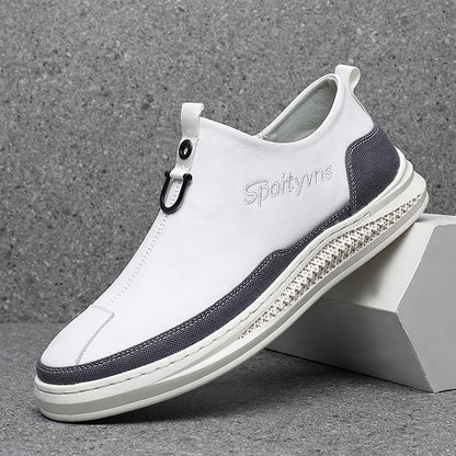 New Mens Leather Casual Shoes White Tenis Footwear For Men