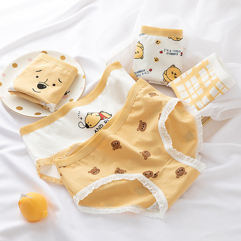 Japanese Cute Bear Lace Girl Underwear