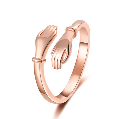 Romantic Hands Hug Simple Fashion Adjustable Ring