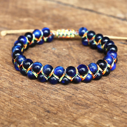 Hand-woven Adjustable Tiger-eye Bracelet