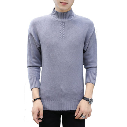 Men's Pure Color Half Collar Sweater