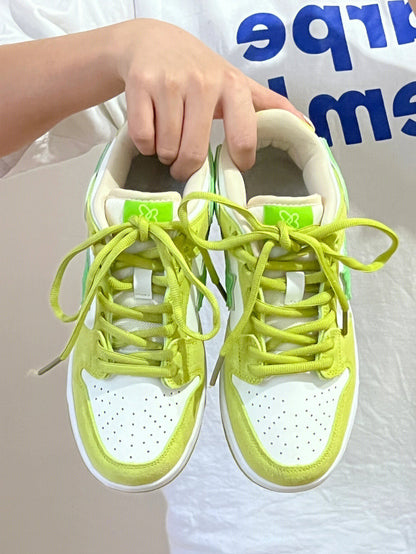 Apple Green Retro Casual Sneakers Men's Platform Sneaker