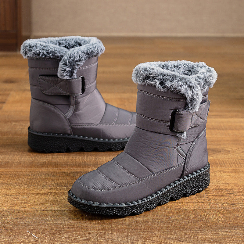 Plus Size Snow Fleece-lined Thicker Thermal Cotton-padded Boots