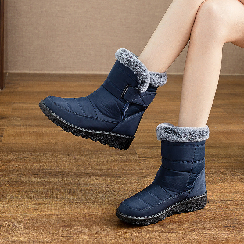 Plus Size Snow Fleece-lined Thicker Thermal Cotton-padded Boots