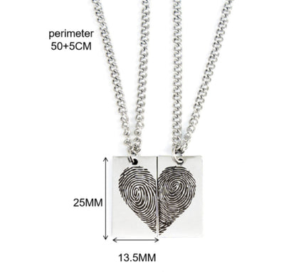 Heart Square Necklace For Men And Women