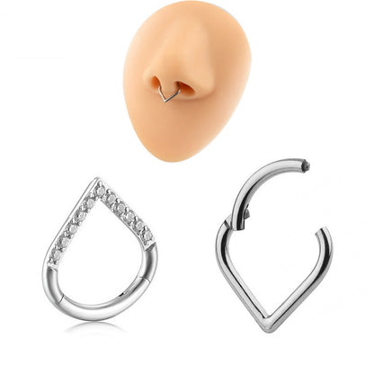 Fashion Closed Nose Ring Heart Shape