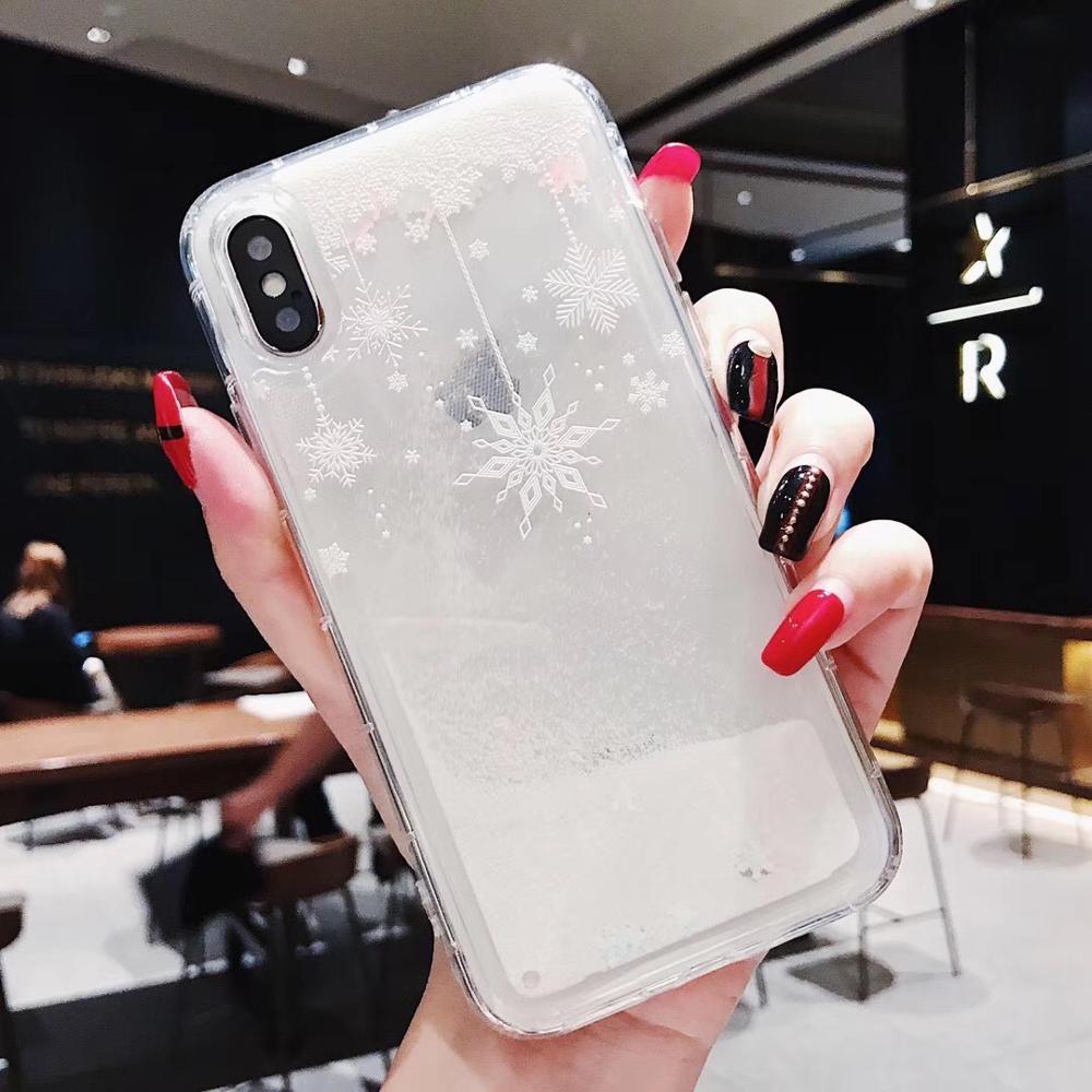 Compatible with Apple , Snowflakes Sands Mobile Shell Christmas