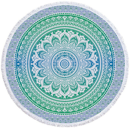 Round Printed Bath Towel Beach Towel Yoga Mat