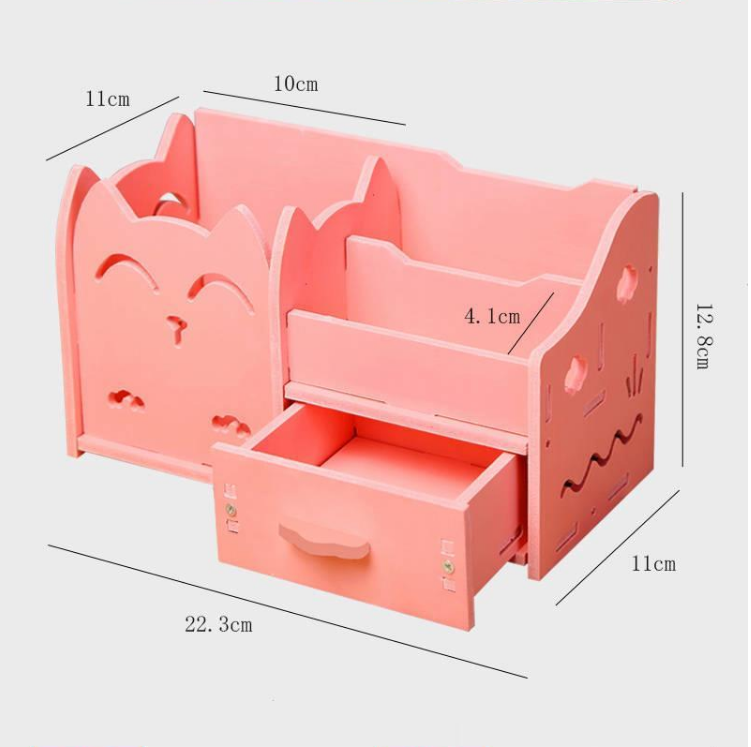 Multi-function pen holder creative student cartoon children desktop small storage box