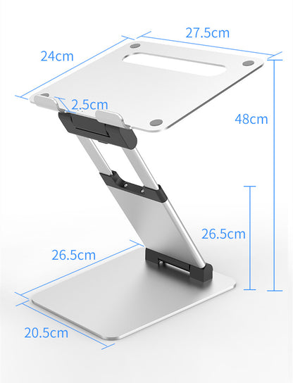 Notebook computer folding double-arm stepless stand