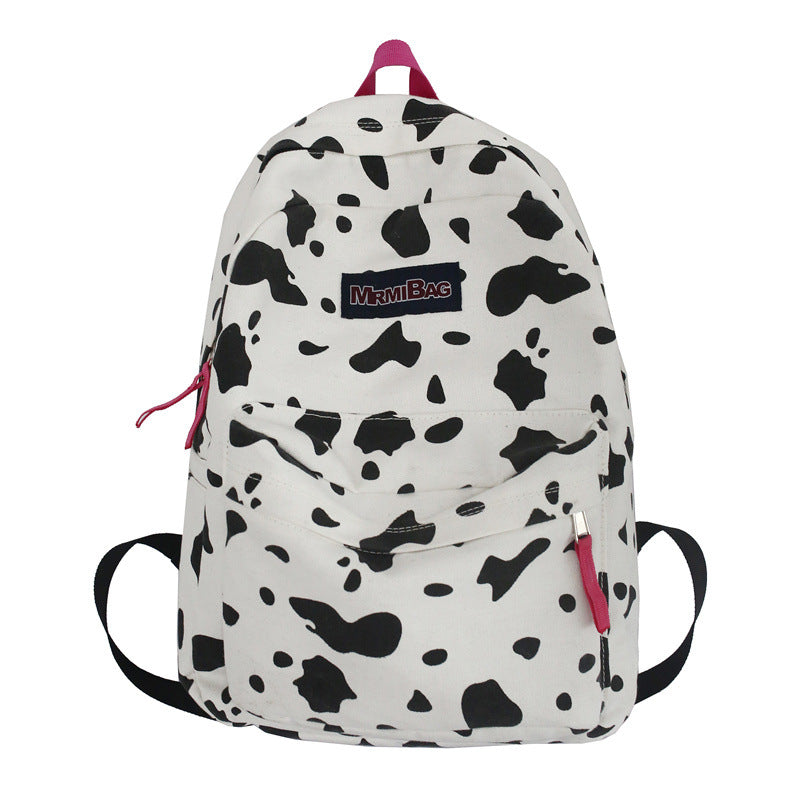 Fashion Cow Pattern Canvas Backpack