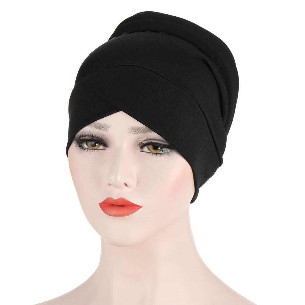 Muslim solid color turban hat